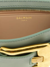 Balmain Green Calfskin Clutch Bag