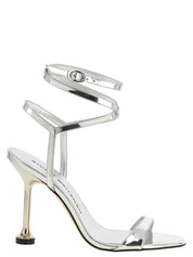 Stuart Weitzman Silver Polyethylene Stiletto Heel Sandals