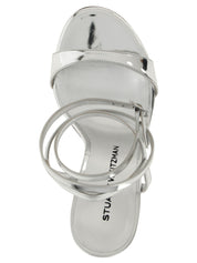 Stuart Weitzman Silver Polyethylene Stiletto Heel Sandals