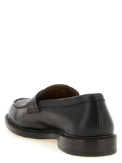 Doucal's Brown Calfskin Slip-On Loafers