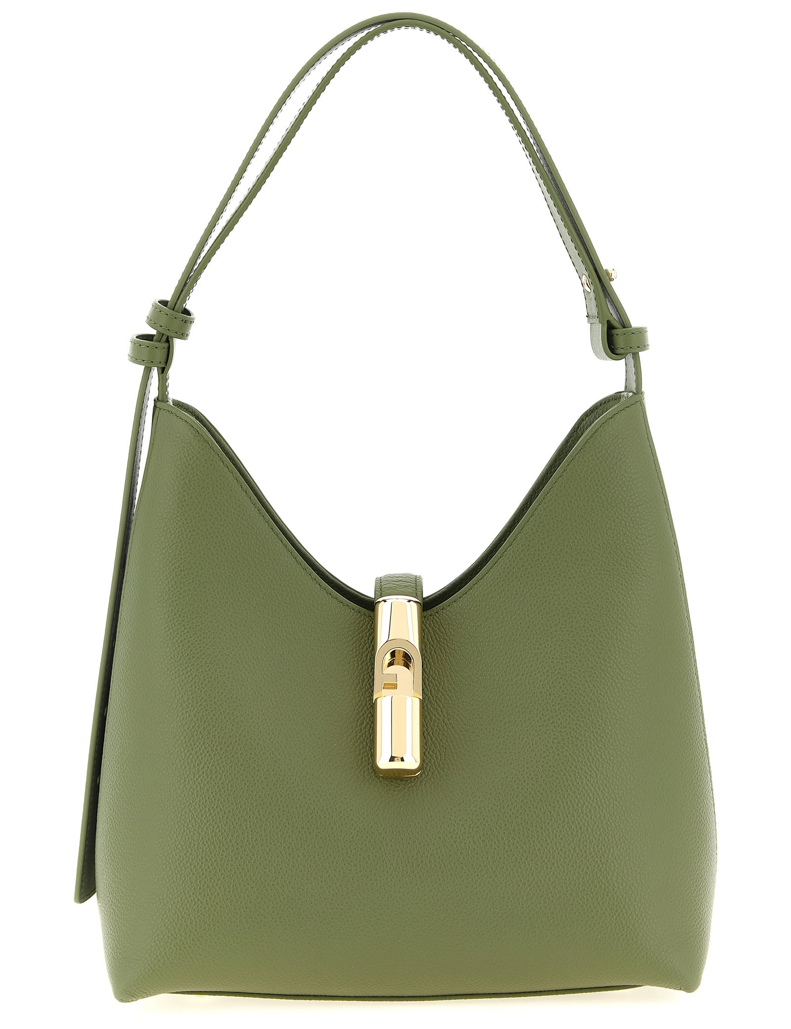 Furla Green Calfskin Shoulder Bag