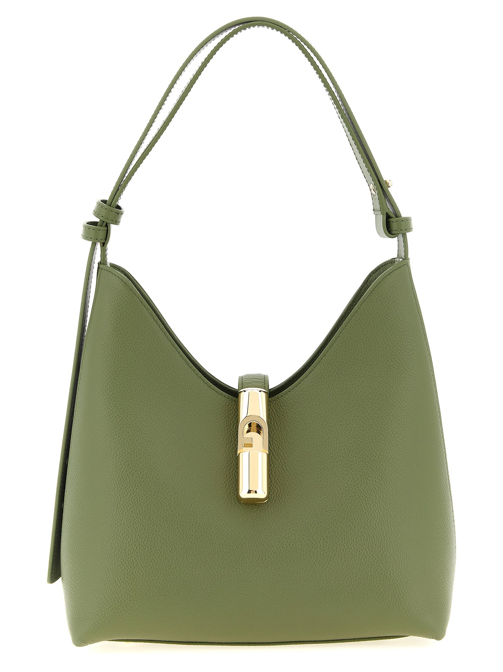 Furla Green Calfskin Shoulder Bag