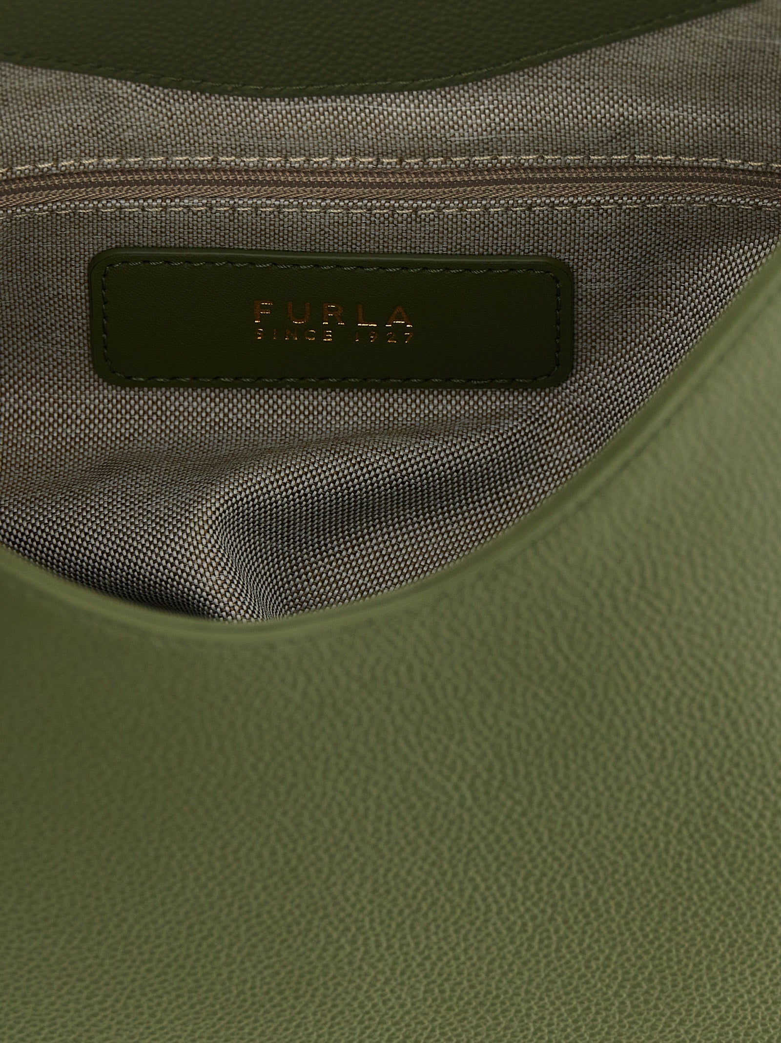 Furla Green Calfskin Shoulder Bag