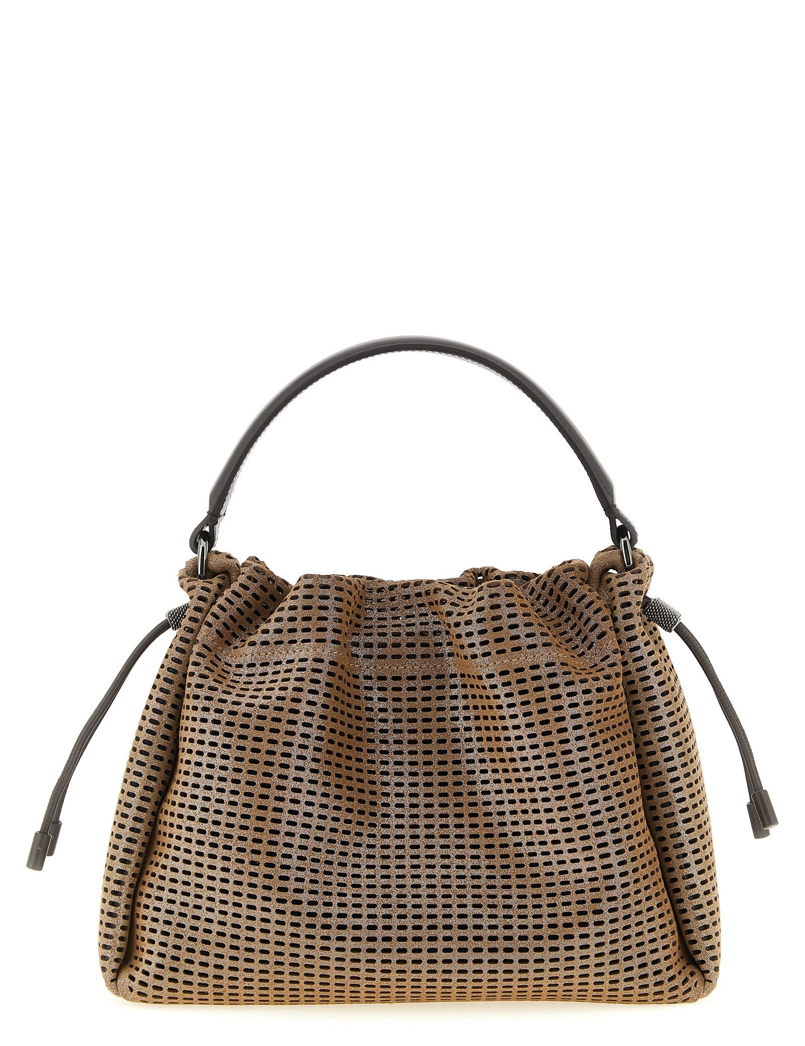 Brunello Cucinelli Brown Calfskin Bucket Mellow Handbag