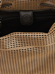 Brunello Cucinelli Brown Calfskin Bucket Mellow Handbag
