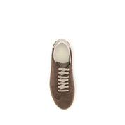 Brunello Cucinelli Beige Calf Leather Low Top Sneakers