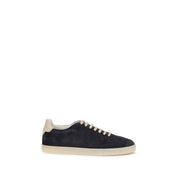 Brunello Cucinelli Brown Calf Leather Low Top Sneakers