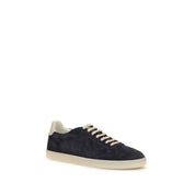 Brunello Cucinelli Brown Calf Leather Low Top Sneakers