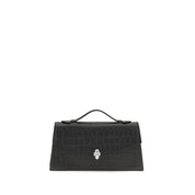 Alexander McQueen Black Calf Leather Shoulder Bag