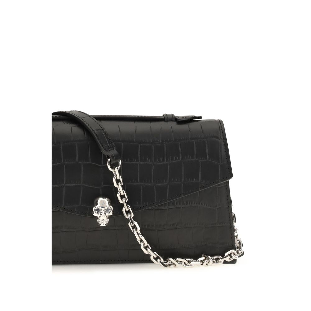 Alexander McQueen Black Calf Leather Shoulder Bag