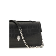 Alexander McQueen Black Calf Leather Shoulder Bag