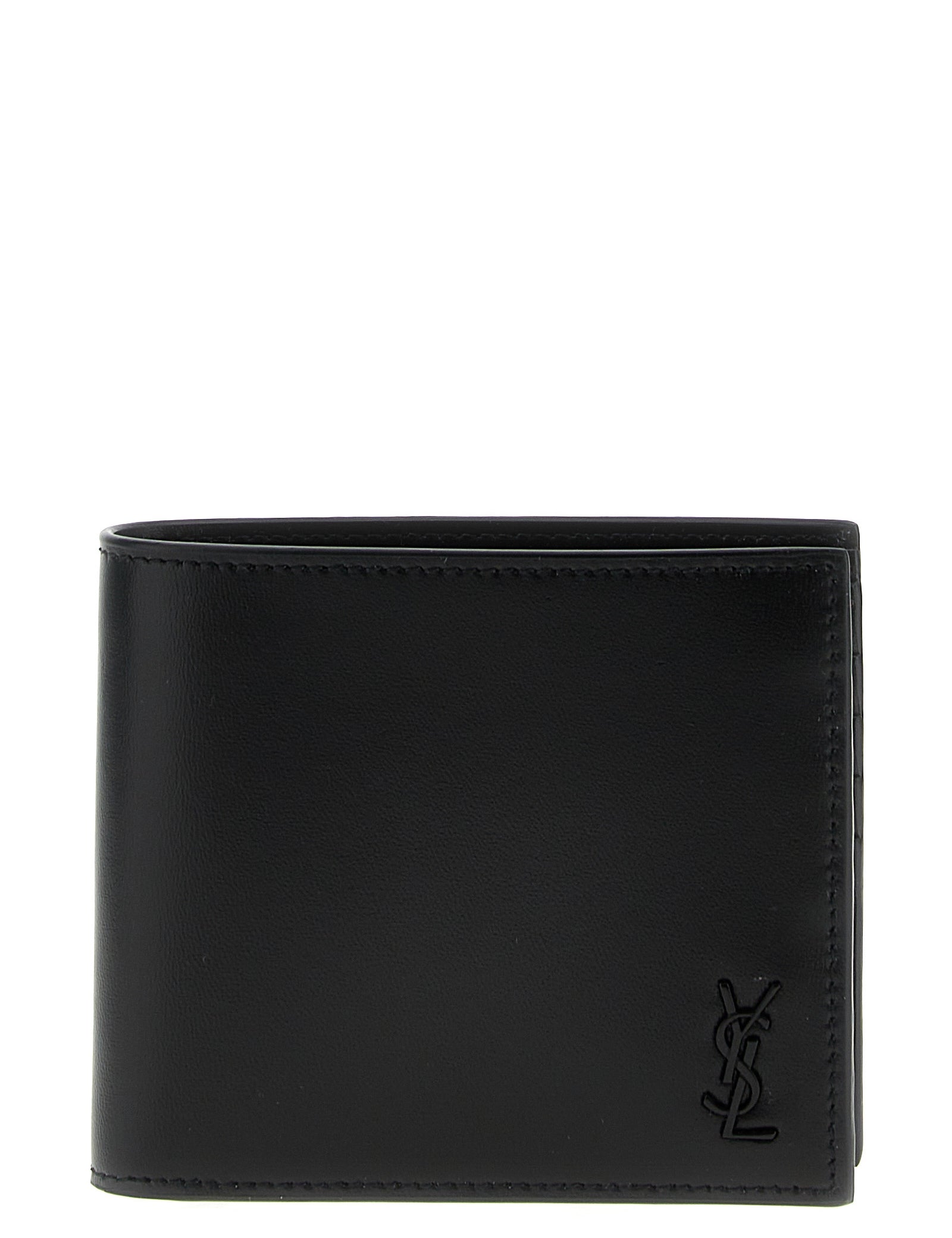 Saint Laurent Black Calf Leather Wallet