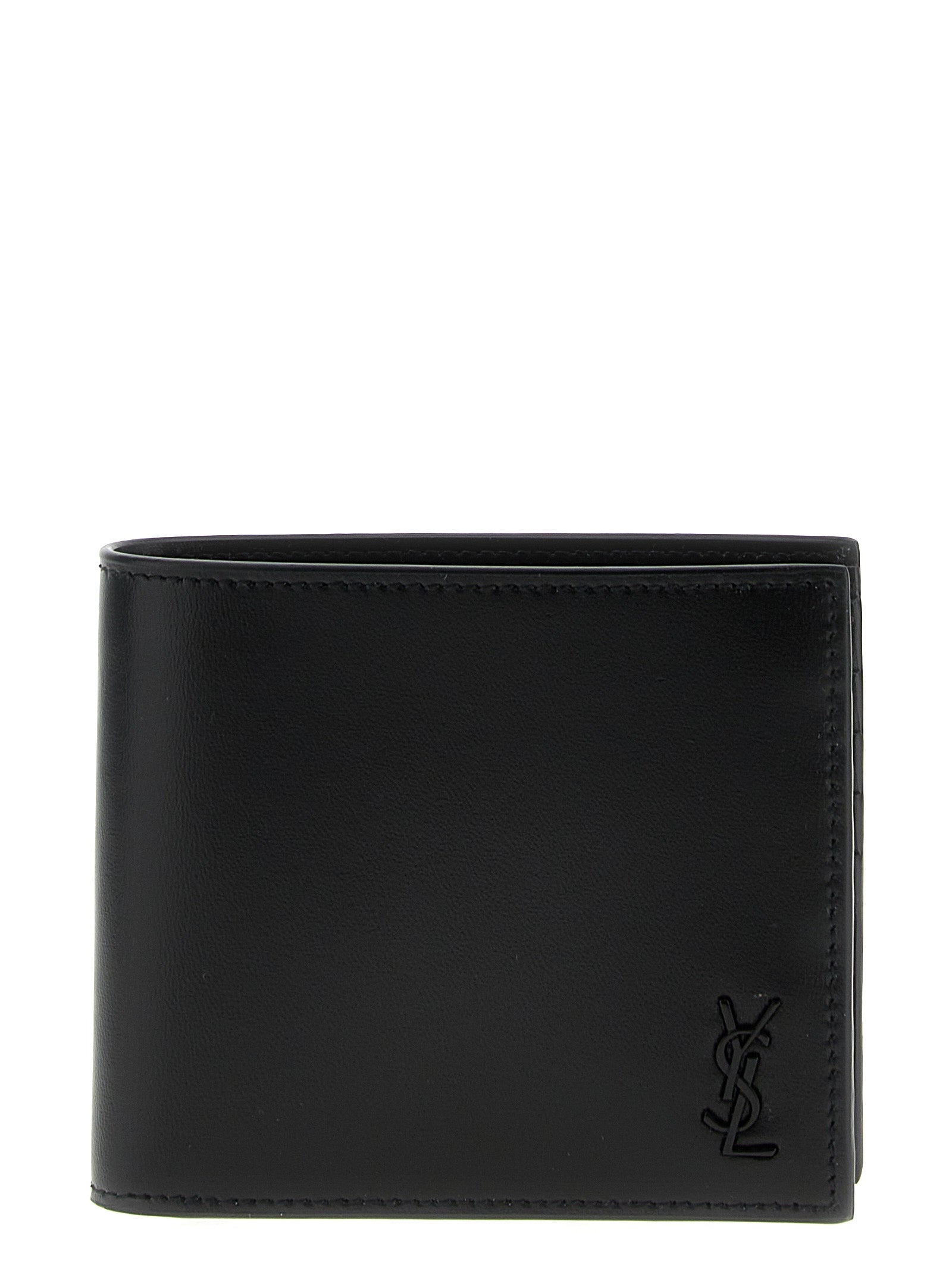 Saint Laurent Black Calf Leather Wallet