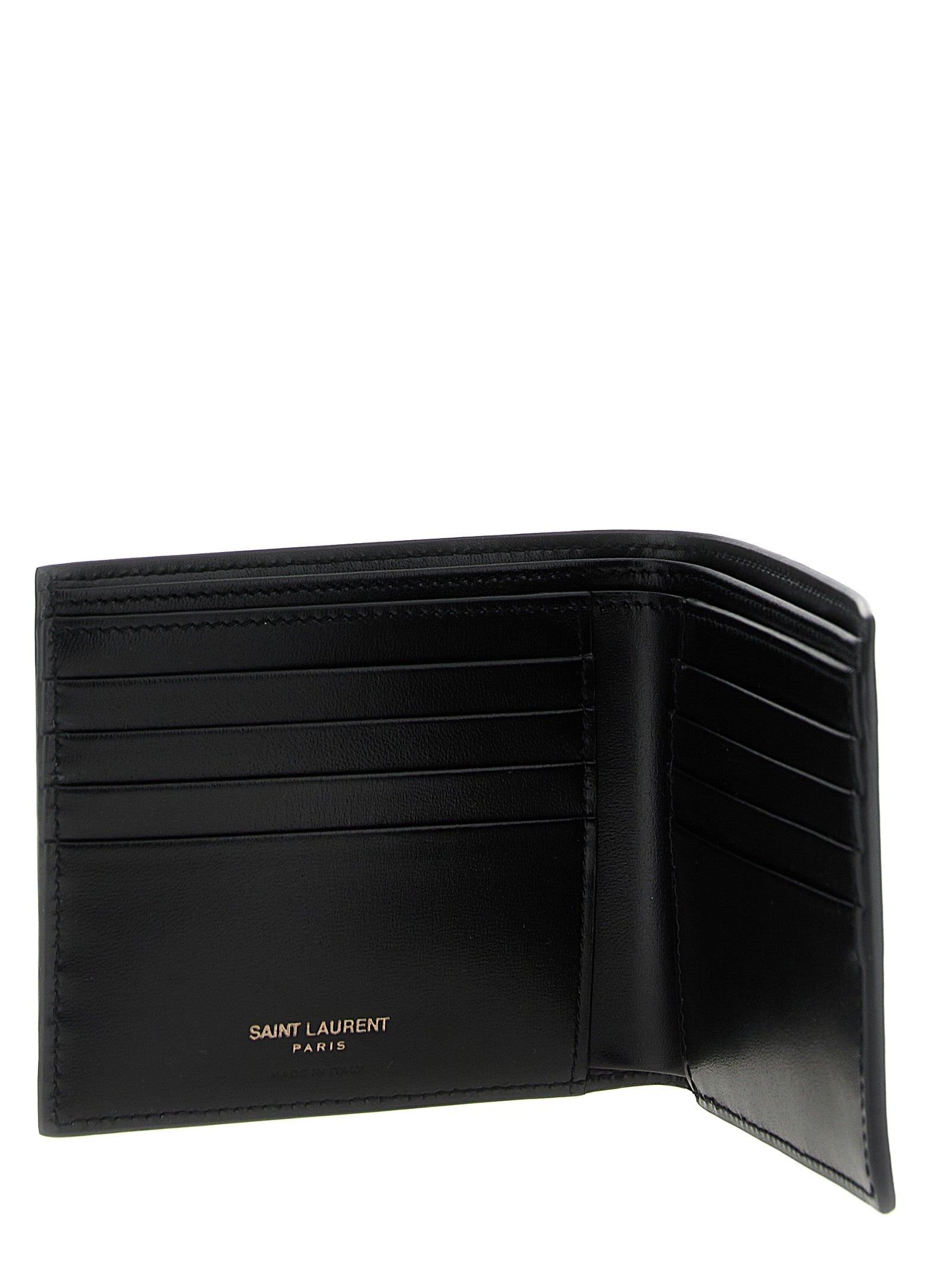 Saint Laurent Black Calf Leather Wallet