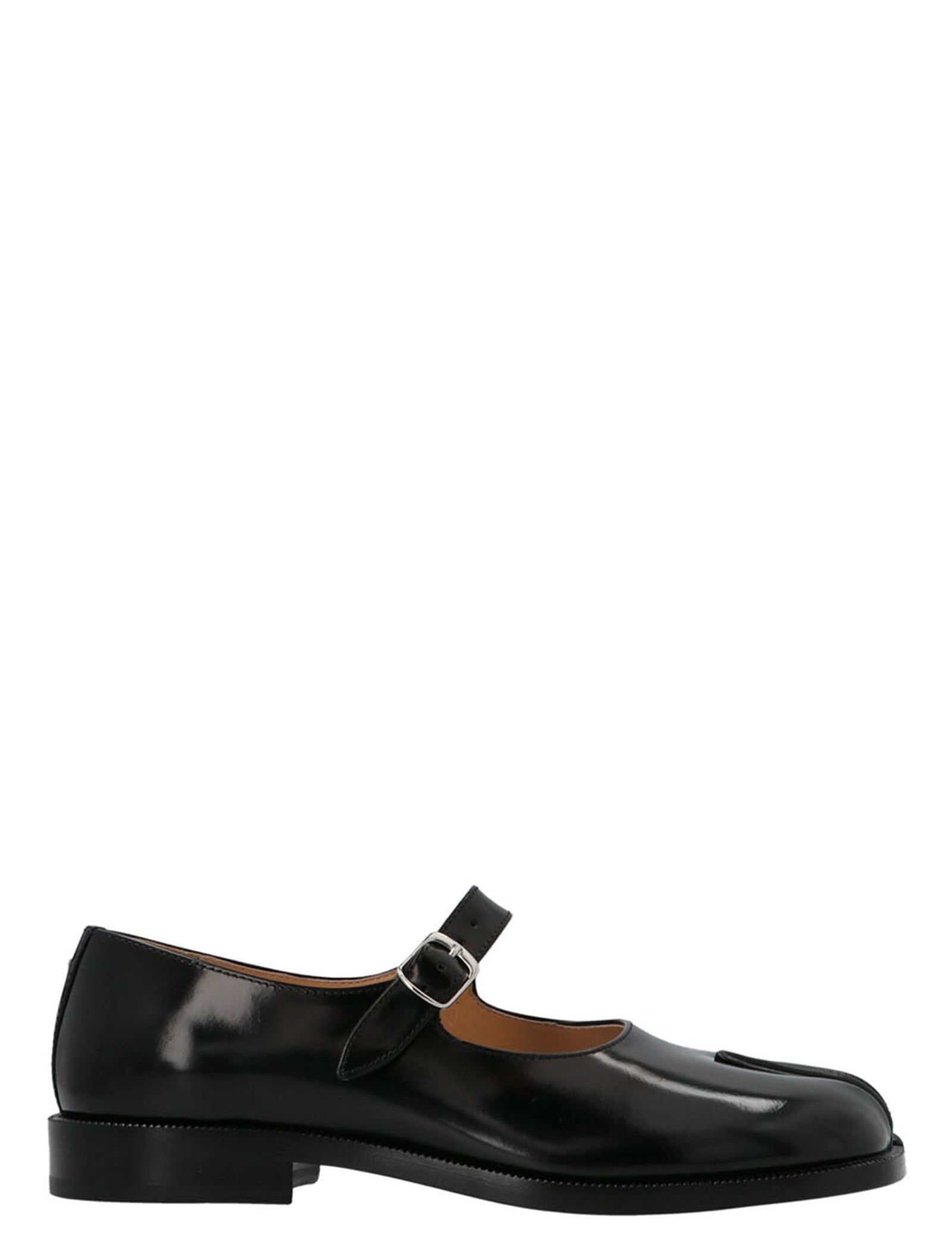 Maison Margiela Black Leather Ballet Flats