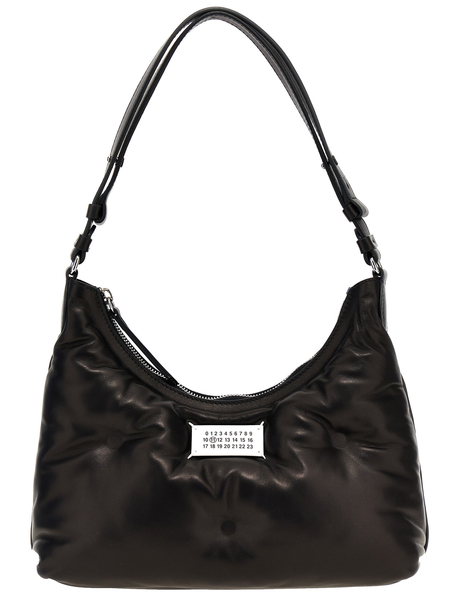Maison Margiela Black Lamb Leather Hobo Small Shoulder Bag