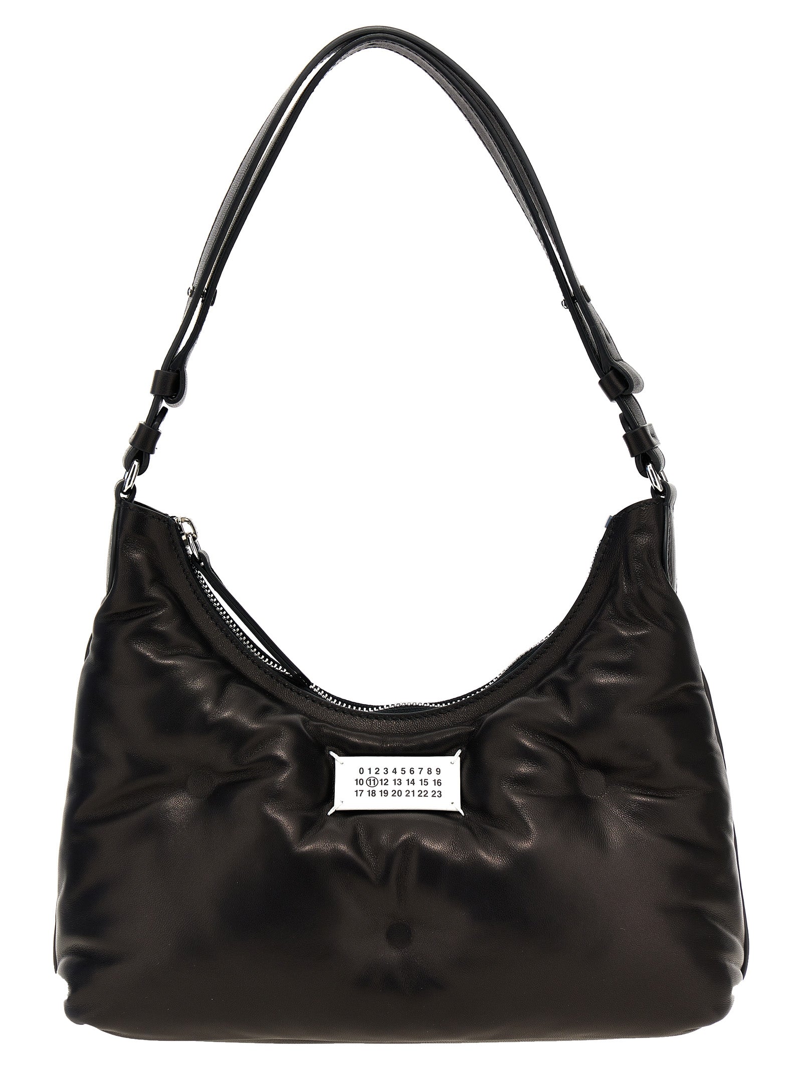 Maison Margiela Black Lamb Leather Hobo Small Shoulder Bag
