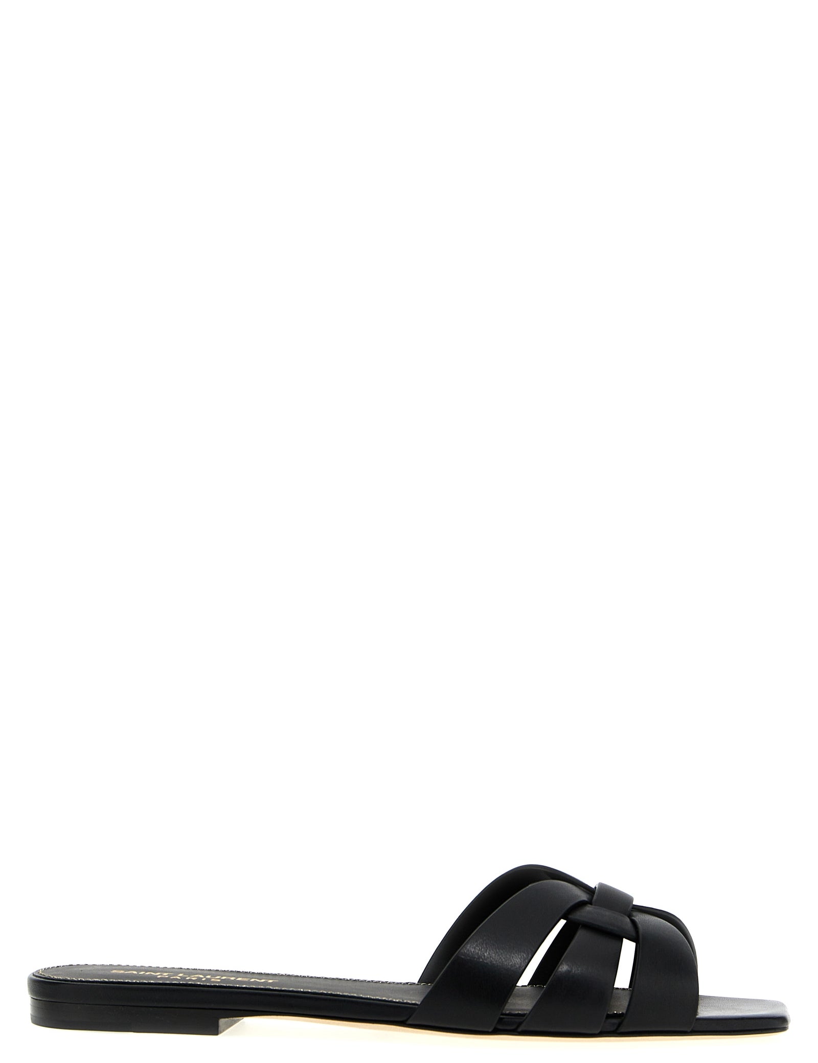 Saint Laurent Black Calfskin Slides