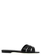 Saint Laurent Black Calfskin Slides