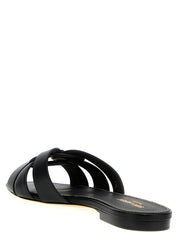 Saint Laurent Black Calfskin Slides