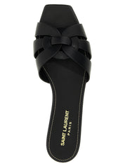 Saint Laurent Black Calfskin Slides