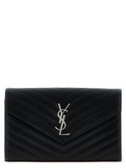 Saint Laurent Black Calfskin Cassandre Clutch