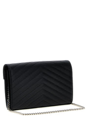 Saint Laurent Black Calfskin Cassandre Clutch