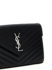 Saint Laurent Black Calfskin Cassandre Clutch