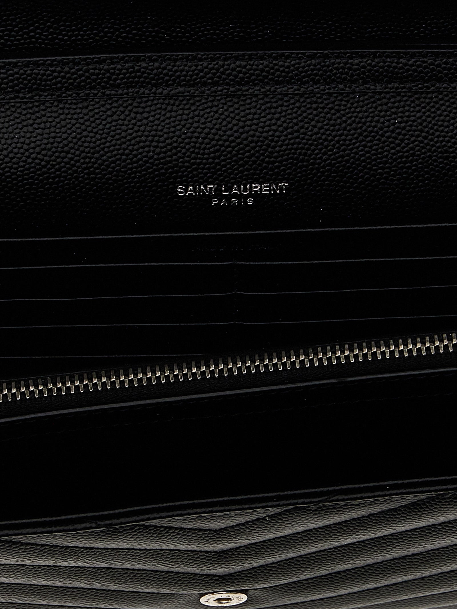 Saint Laurent Black Calfskin Cassandre Clutch