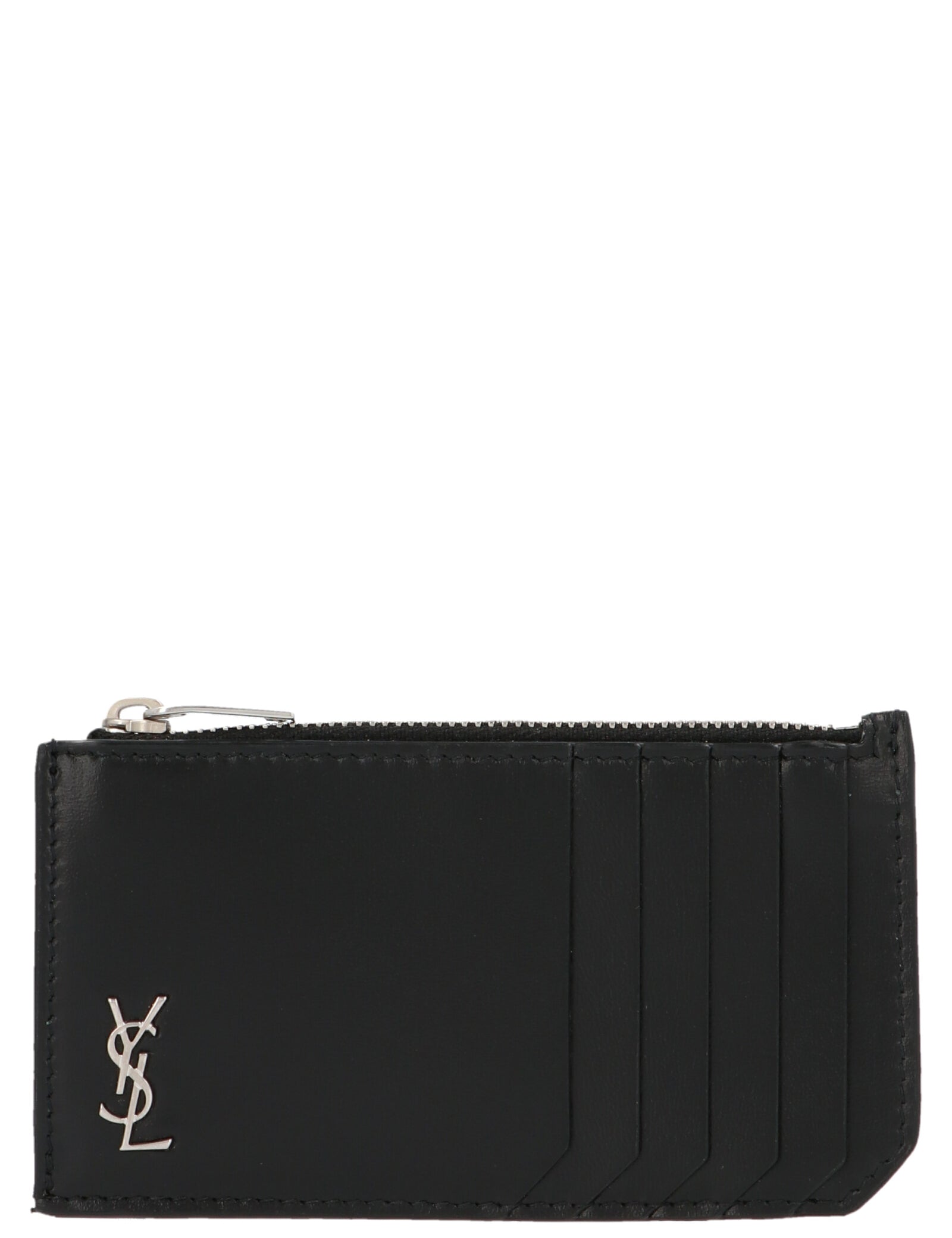Saint Laurent Black Calfskin Cardholder