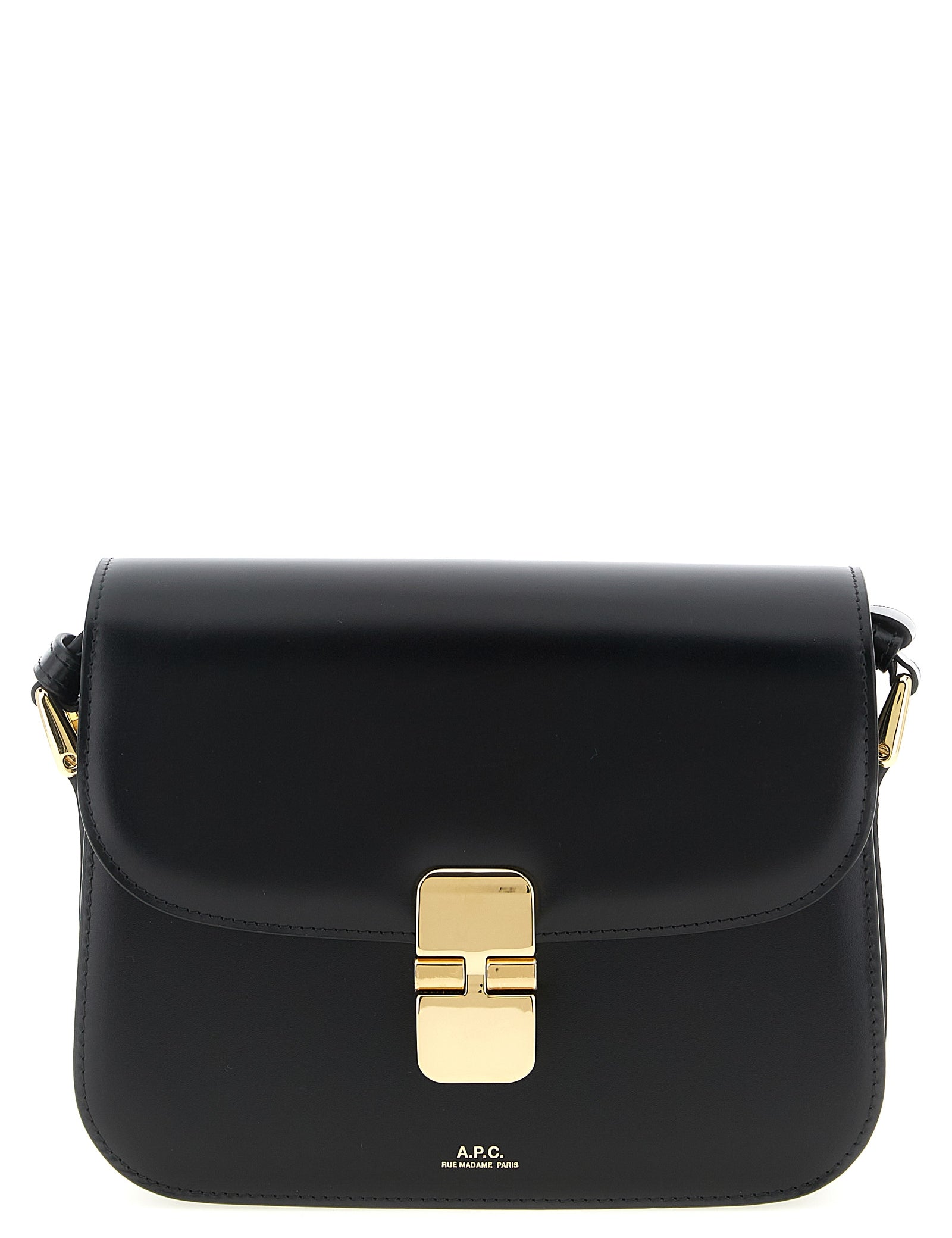 A.P.C. Black Cowhide Crossbody Bag