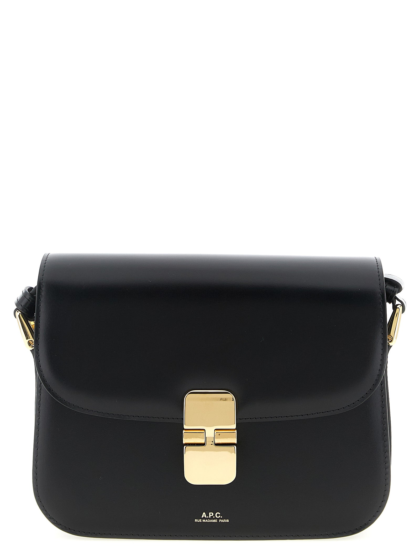 A.P.C. Black Cowhide Crossbody Bag