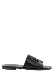 Dolce & Gabbana Black Leather Slides