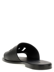 Dolce & Gabbana Black Leather Slides