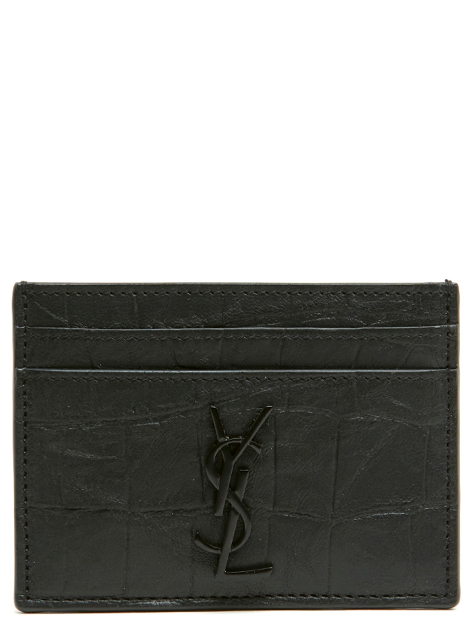 Saint Laurent Black Lambskin Cardholder