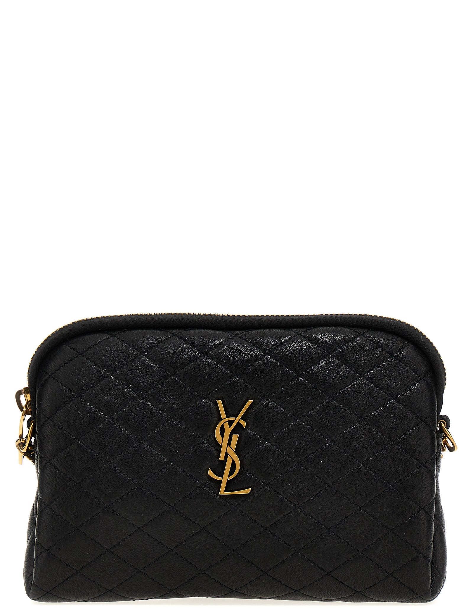 Saint Laurent Black Lamb Leather Crossbody Bag
