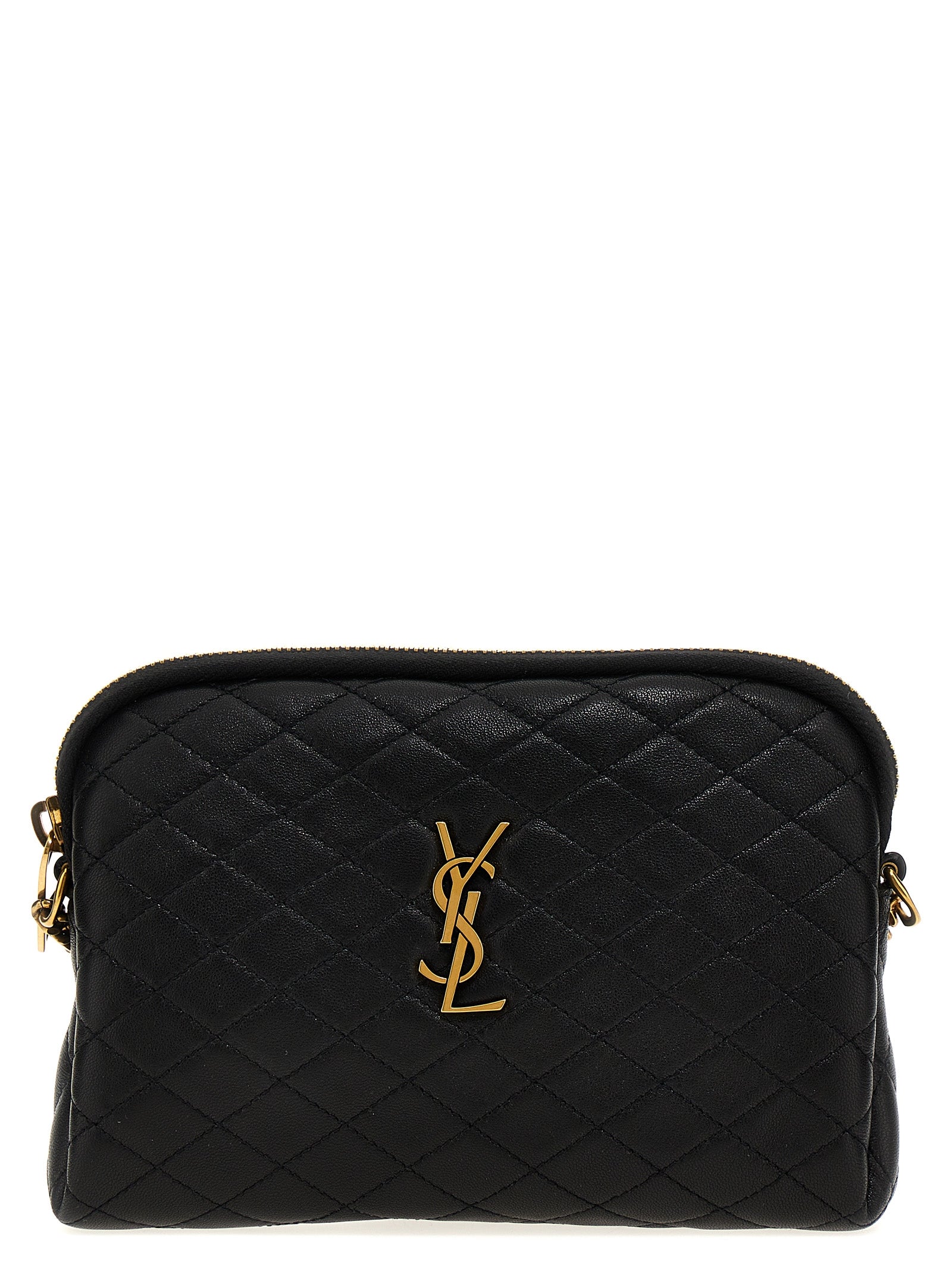 Saint Laurent Black Lamb Leather Crossbody Bag