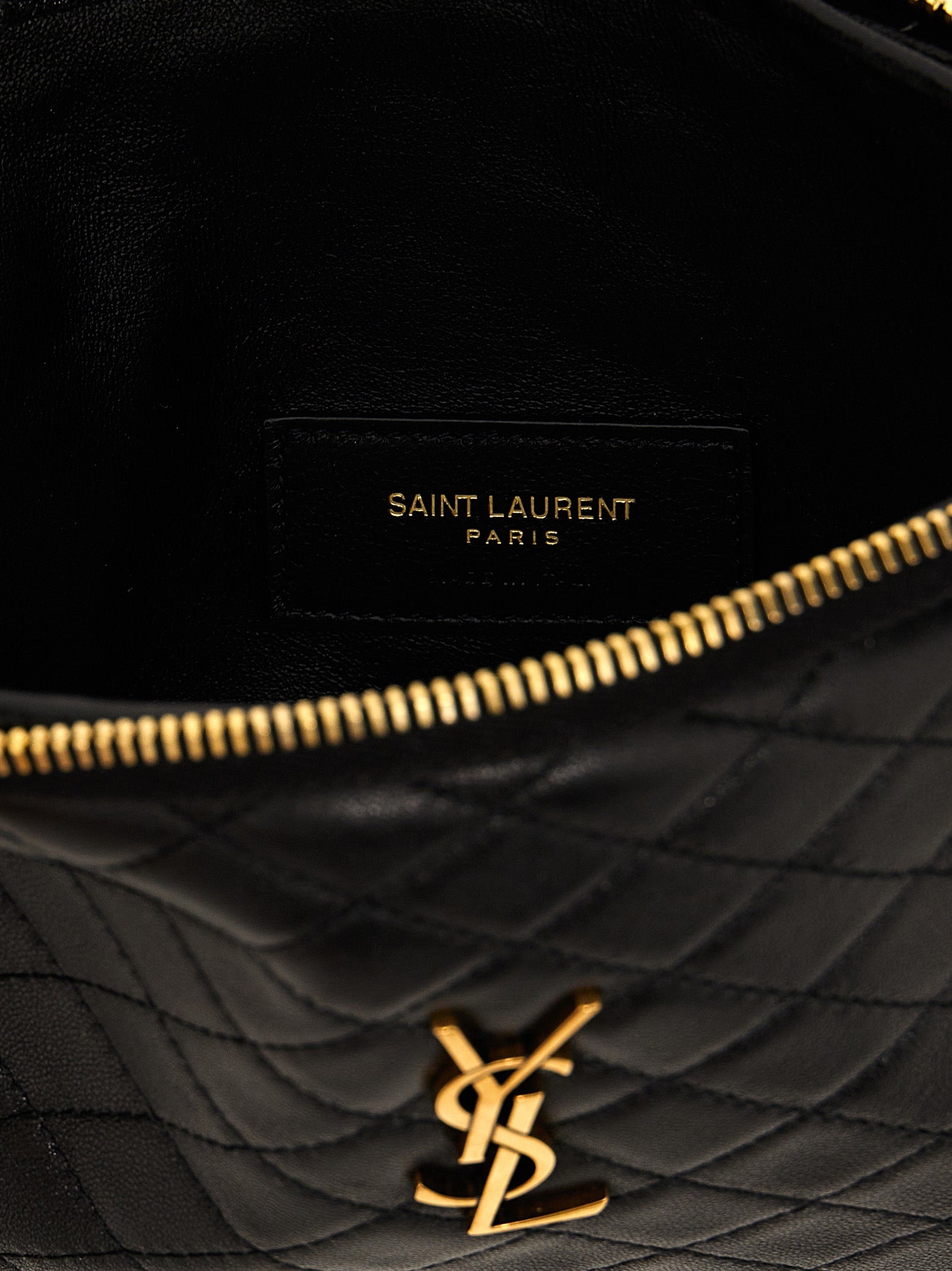 Saint Laurent Black Lamb Leather Crossbody Bag