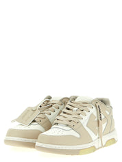 Off-White Beige Calfskin Low Top Sneakers