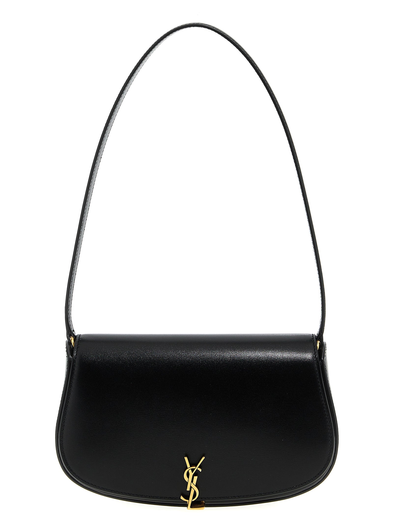 Saint Laurent Black Calf Leather Shoulder Bag