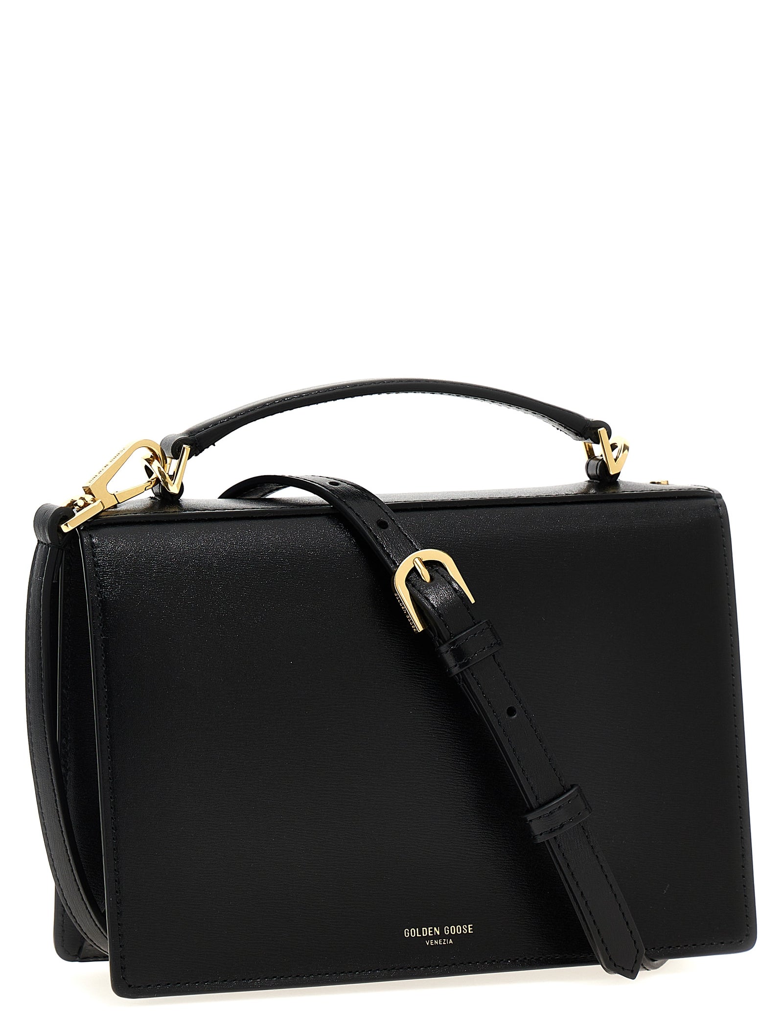 Golden Goose Black Cow Leather Handbag