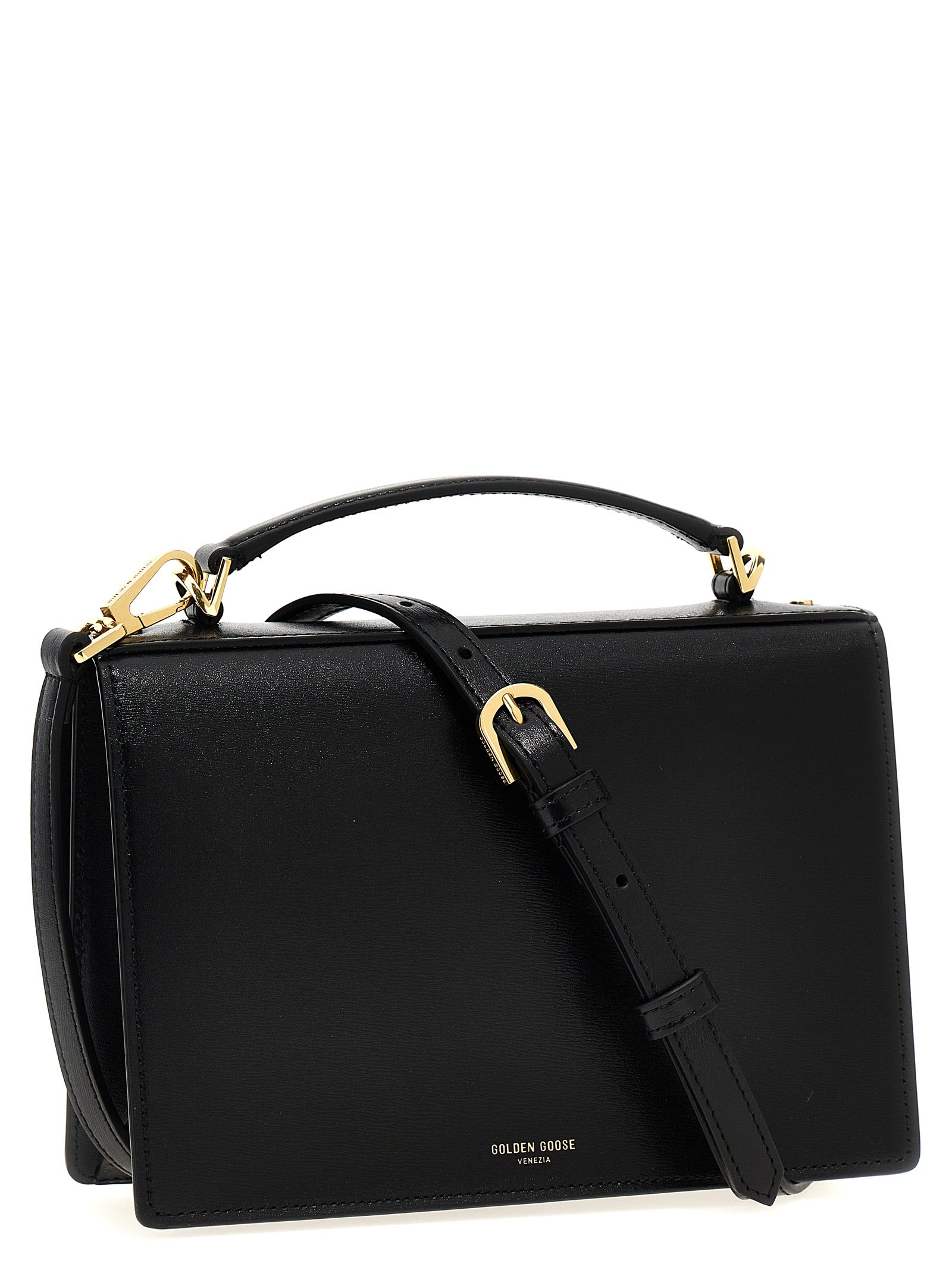 Golden Goose Black Cow Leather Handbag