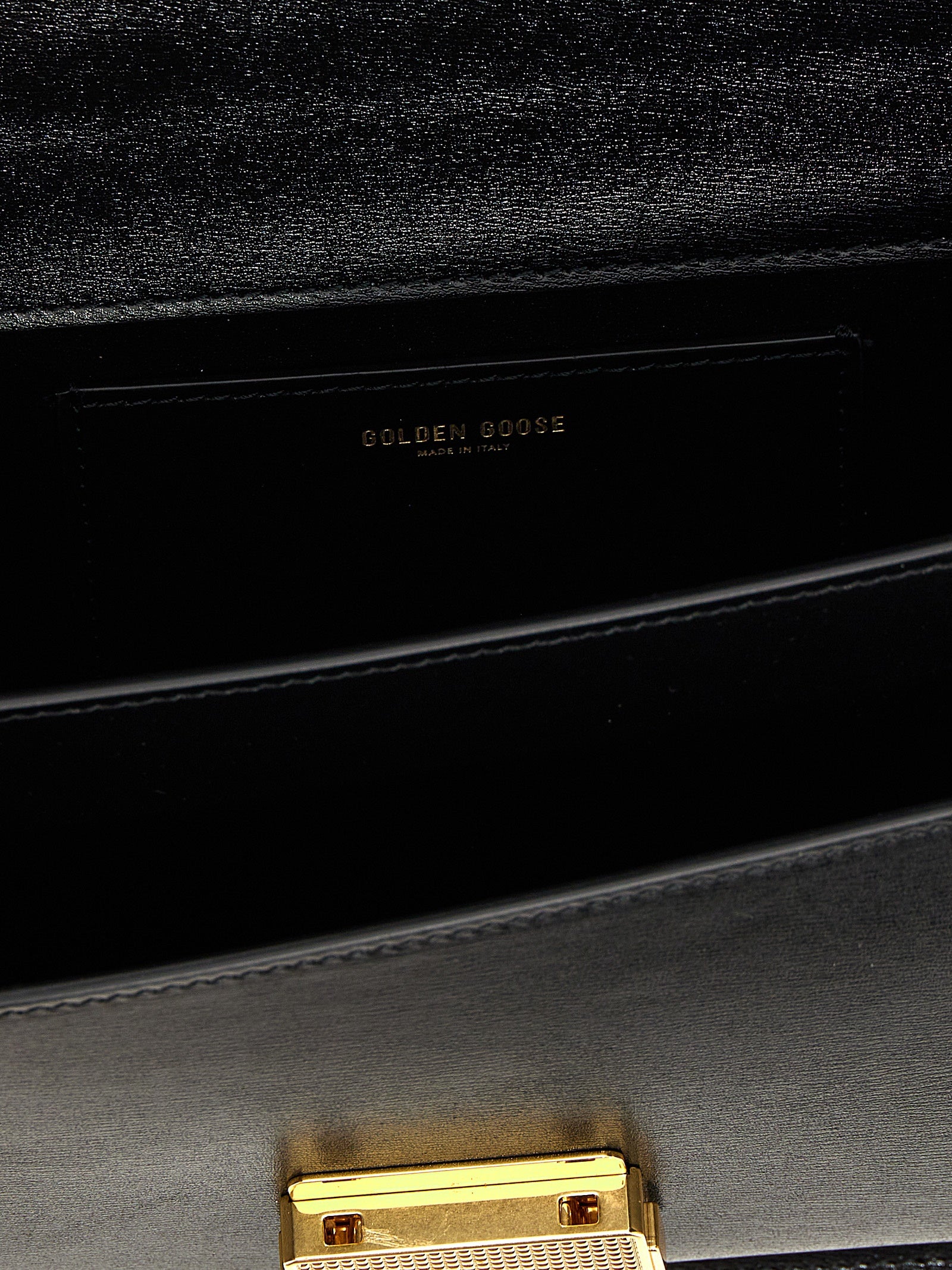 Golden Goose Black Cow Leather Handbag
