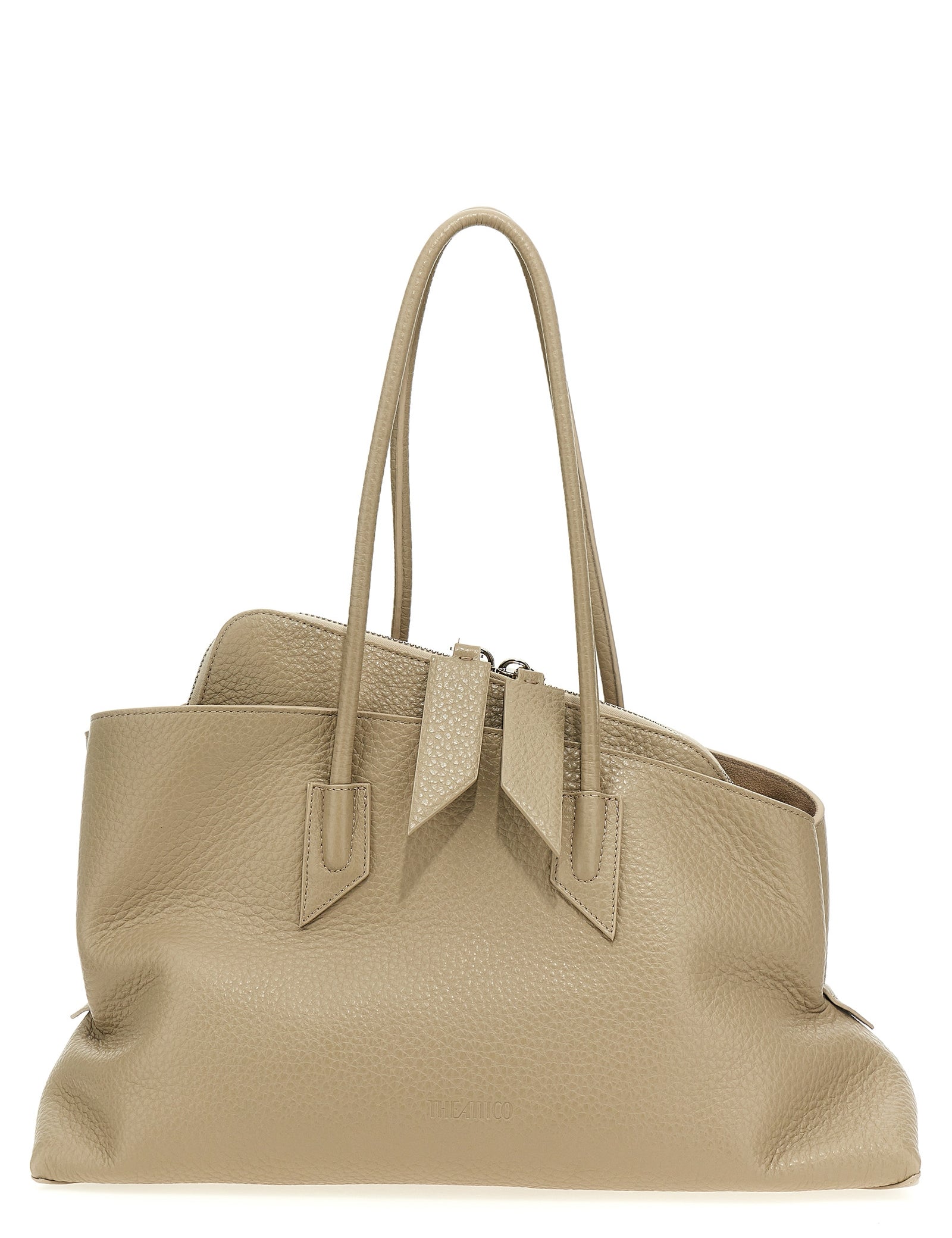 The Attico Beige Calfskin Shoulder Bag