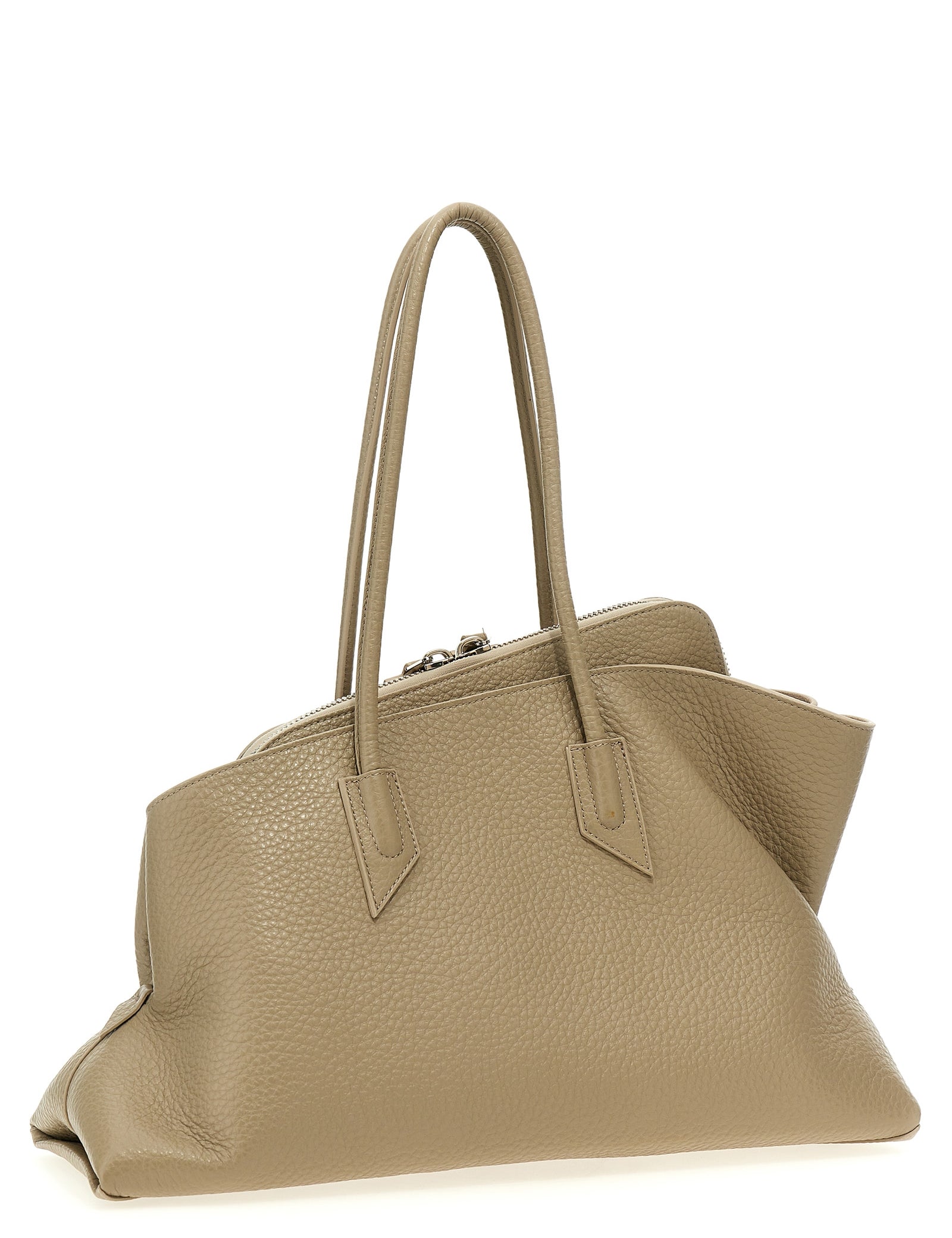 The Attico Beige Calfskin Shoulder Bag