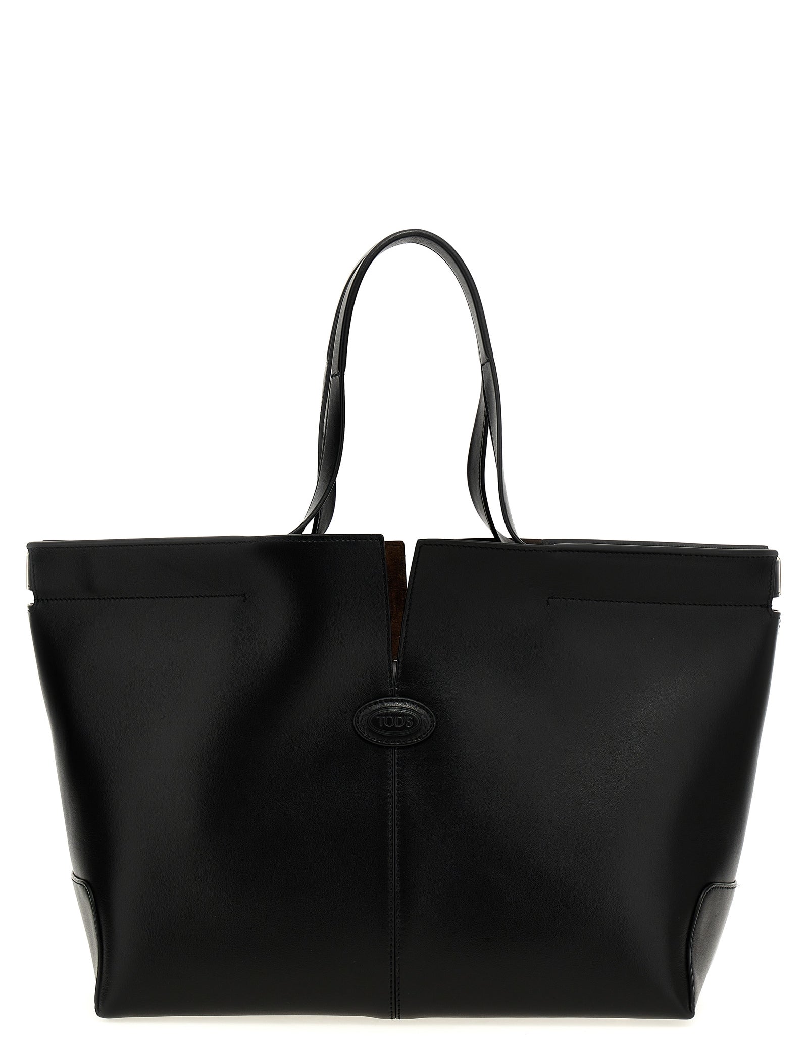 Tod's Black Calfskin Tote Bag