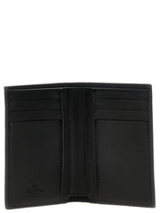Valentino Garavani Black Ostrich Leather Cardholder