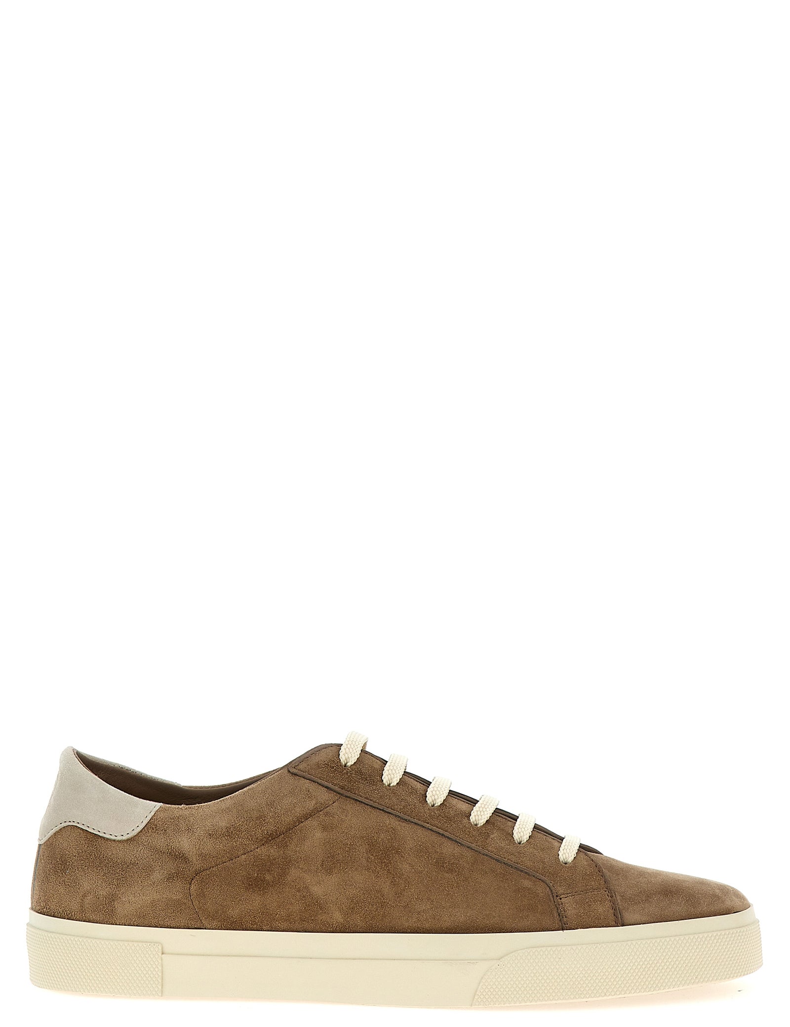 Brunello Cucinelli Beige Calfskin Low Top Sneakers