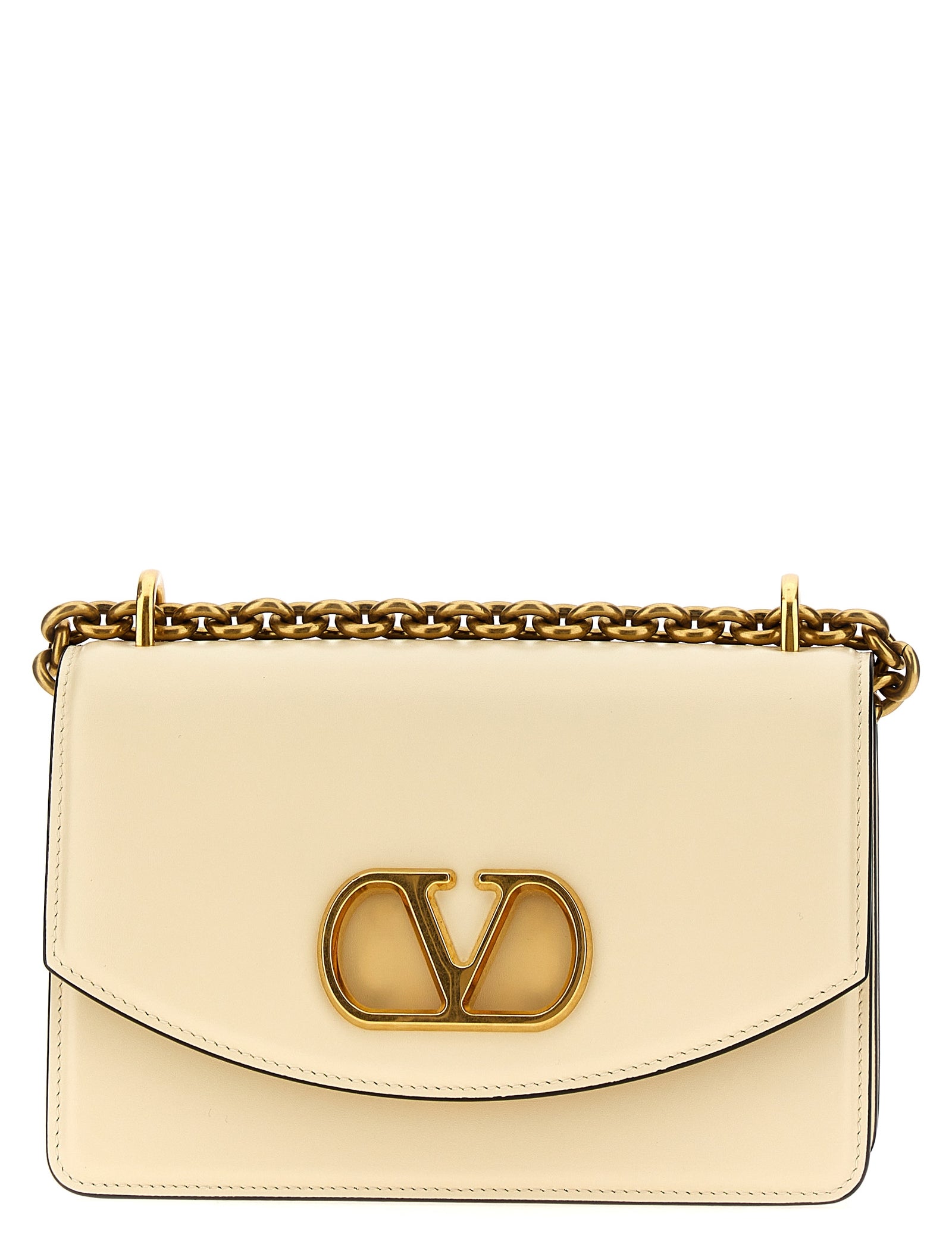 Valentino Garavani White Calfskin Shoulder Bag