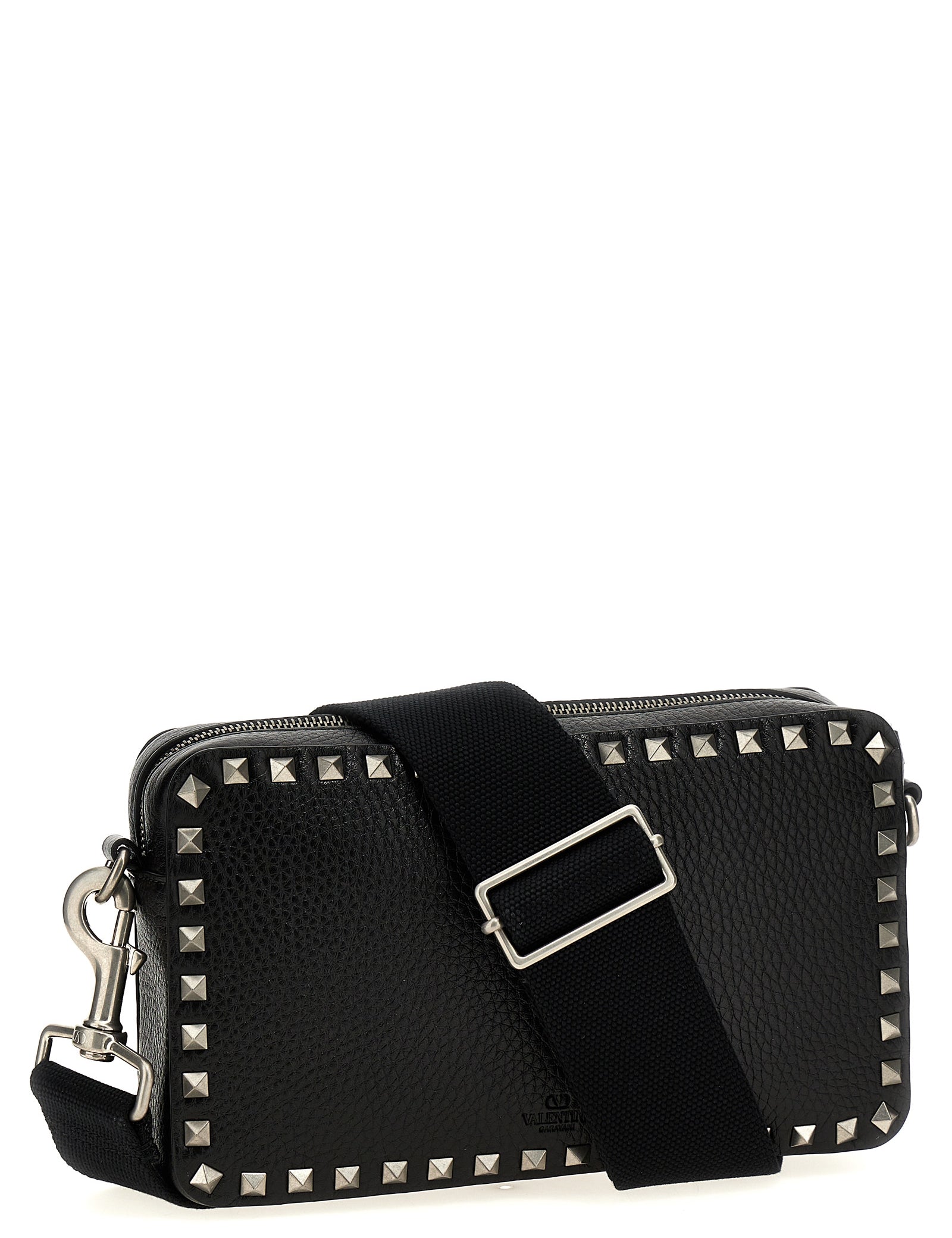 Valentino Garavani Grenade Black Calfskin Crossbody Bag